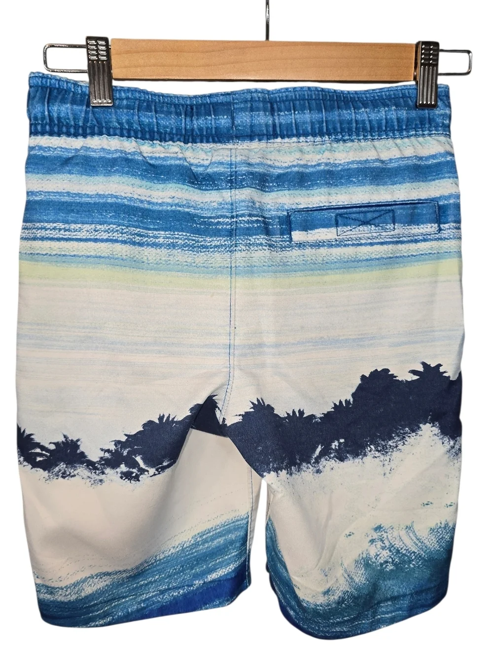 Abercrombie Kids Boys Swim Trunks Bundle Beach Shark Blue Shorts Lot Size 7/8